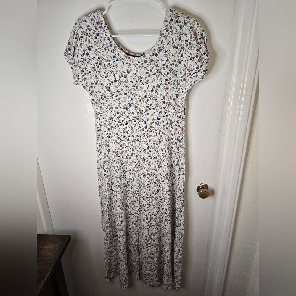 All That Jazz Floral Print Vintage Women's Dress Size 7/8
